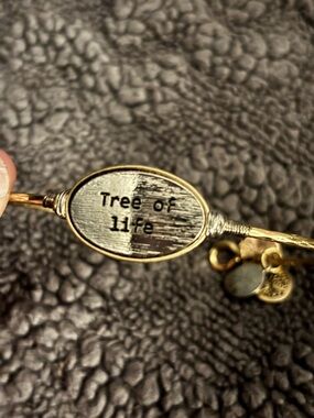 Gold Tree of Life Bangle Bracelet - Women's Inspirational Jewelry